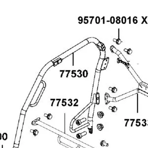 77530-ALE8-E00-MAS R PIPE COMP ROOF — diagram cutout