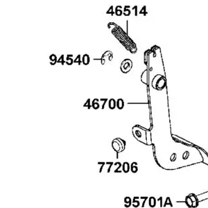 46700-ALE8-E00 PEDAL THROT — diagram cutout
