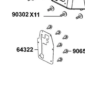 64322-ALE8-E00 PLATE PEDAL — diagram cutout