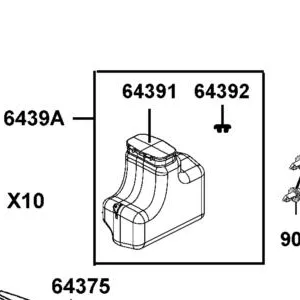 64391-ALE8-E00-N1R CAP LUGGAGE BOX (Black) — diagram cutout