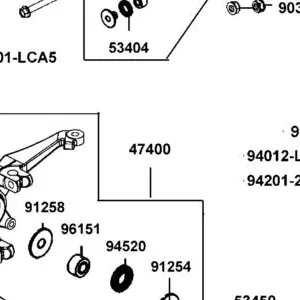 47400-ALE8-E00 KNUCKLE ASSY STEERING RH — diagram cutout