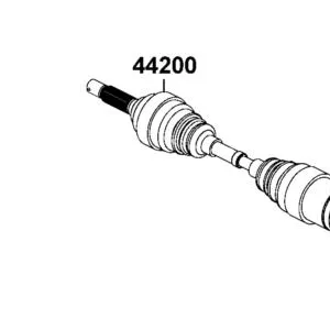 44200-ALE8-E00 HALF SHAFT FR R — diagram cutout