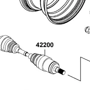 42200-ALE8-E00 HALF SHAFT RR — diagram cutout