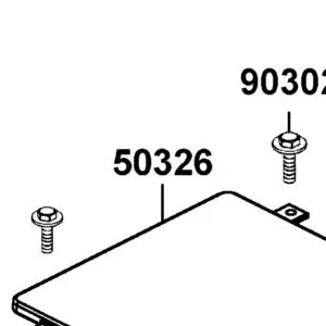 50326-ALE8-E00-N1R COVER BATTERY (Black) — diagram cutout