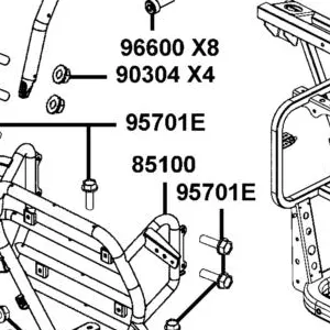85100-ALE8-E00-MAS PIPE FR BUMPER (Black) — diagram cutout
