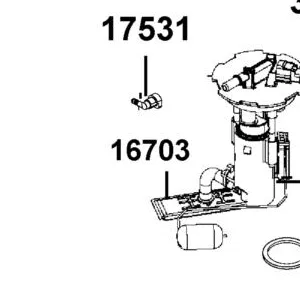 16703-AKB9-M00 FUEL FILTER ASSY — diagram cutout