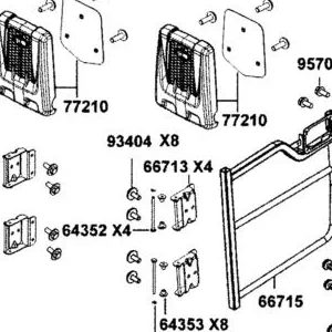 66713-AFB9-M00 BRKT DOOR HINGE — diagram cutout
