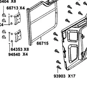 66715-AFB9-M00 L PIPE COMP DOOR — diagram cutout