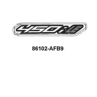 86102-AFB9-M30-T01 STRIPE LE — diagram cutout