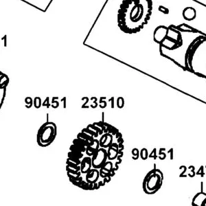 23510-LDB5-E00 GEAR FORWARD DRIVEN 28T — diagram cutout