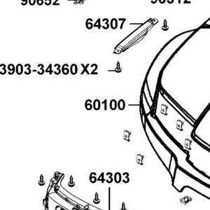 60100-LKM8-900-C3R FENDER FRONT — diagram cutout
