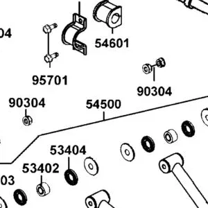 54500-LKM8-700 A-ARM ASSY RR L SWING UP — diagram cutout