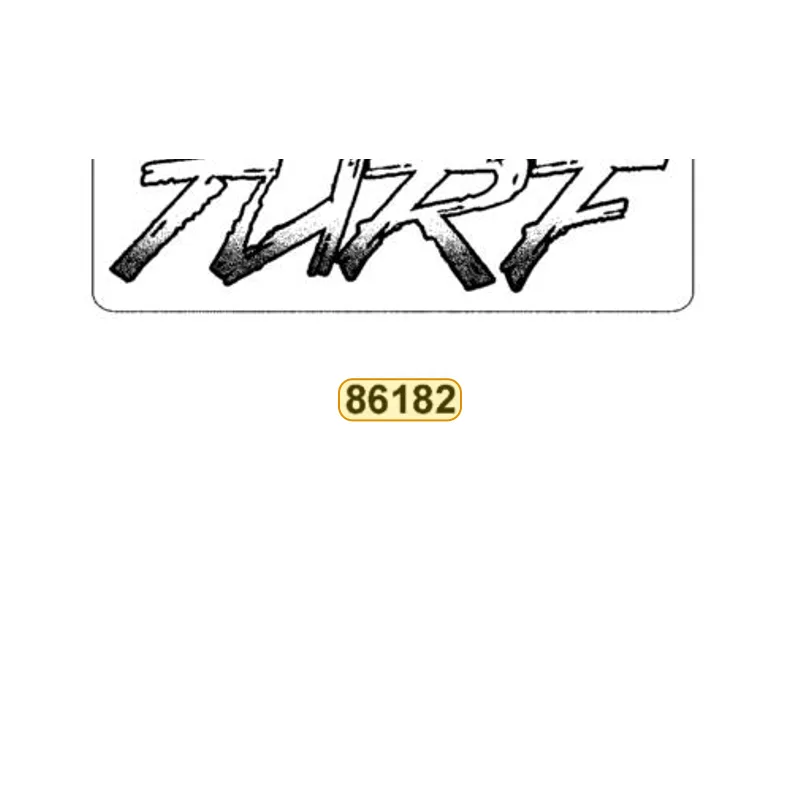 86182-ALB1-M30-T01 TURF LABEL — diagram cutout