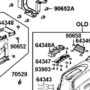 64348-LKM8-900-N1R COVER SHIFT LEVER (Black) — diagram cutout