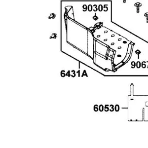 6431A-AGA5-M00-N1R PANEL ASSY R FOOTREST (Black) — diagram cutout