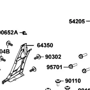 64350-AGA5-M00-N1R PANEL R SIDE (Black) — diagram cutout