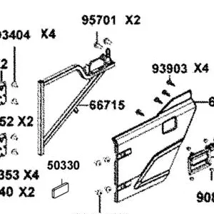66715-AGA5-M00 L PIPE COMP DOOR — diagram cutout
