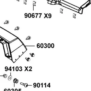60300-LKM8-600-EVP TOP COVER FRONT PANEL — diagram cutout