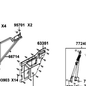 63351-AGA5-M00-N1R DOOR INNER COVER R SIDE (Black) — diagram cutout