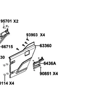 63360-AGA5-M00-N1R DOOR OUT COVER L SIDE (Black) — diagram cutout
