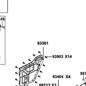 63361-AGA5-M00-N1R DOOR INNER COVER L SIDE (Black) — diagram cutout