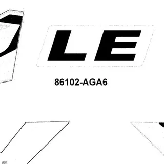 86102-AGA6-M30-T01 LABEL LE — diagram cutout