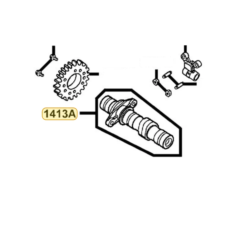 1413A-KED9-220 CAM SHAFT FR EXHAUST COMP — diagram cutout