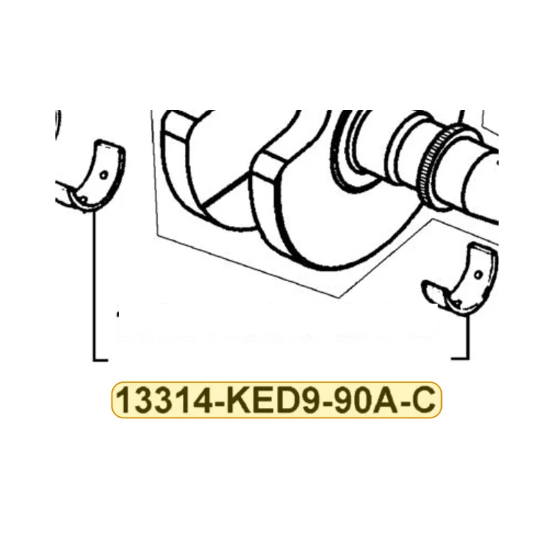 13314-KED9-90A-C BRG CRANK SHAFT (YELLOW/1.490~1.494) — diagram cutout