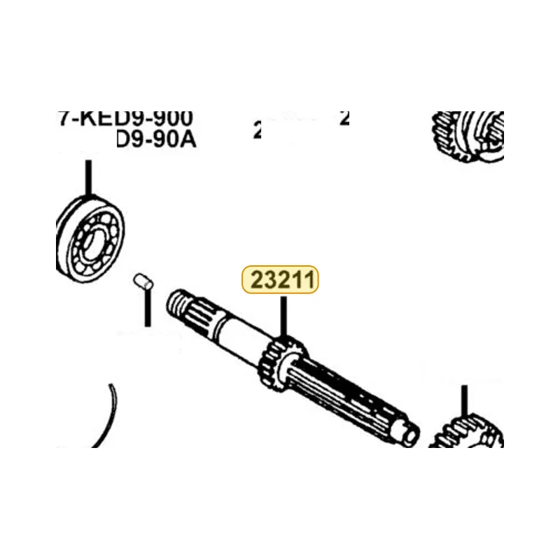 23211-KED9-900 SHAFT MAIN TRANSMISSION — diagram cutout