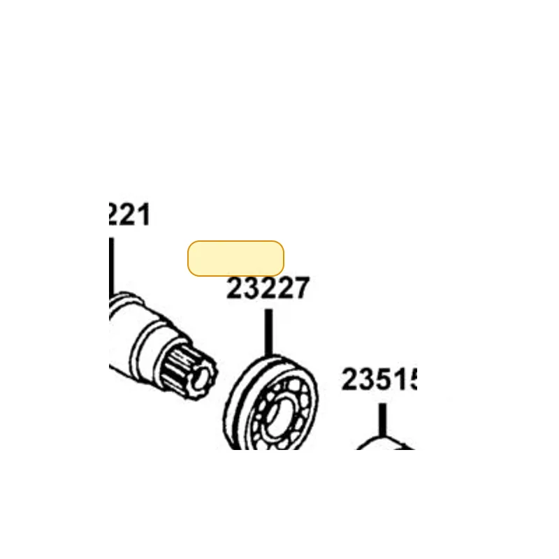 23227-KED9-900 BRG BALL SHAFT 5205*3N*12 — diagram cutout