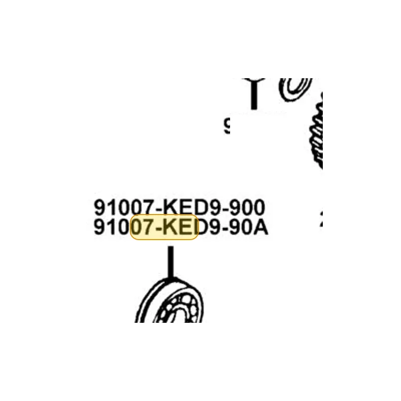 91007-KED9-900 BRG BALL RADIAL 63/22N*4 — diagram cutout