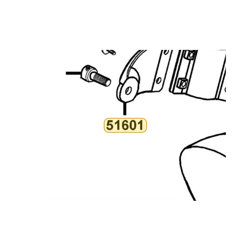 51601-KED9-900-NJA STAY R HEAD LIGHT (Silver) — diagram cutout