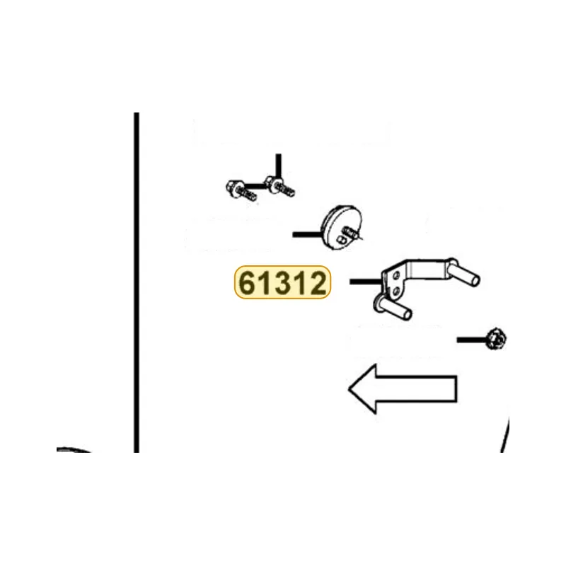 61312-LBF2-600 STAY REFLECTOR — diagram cutout