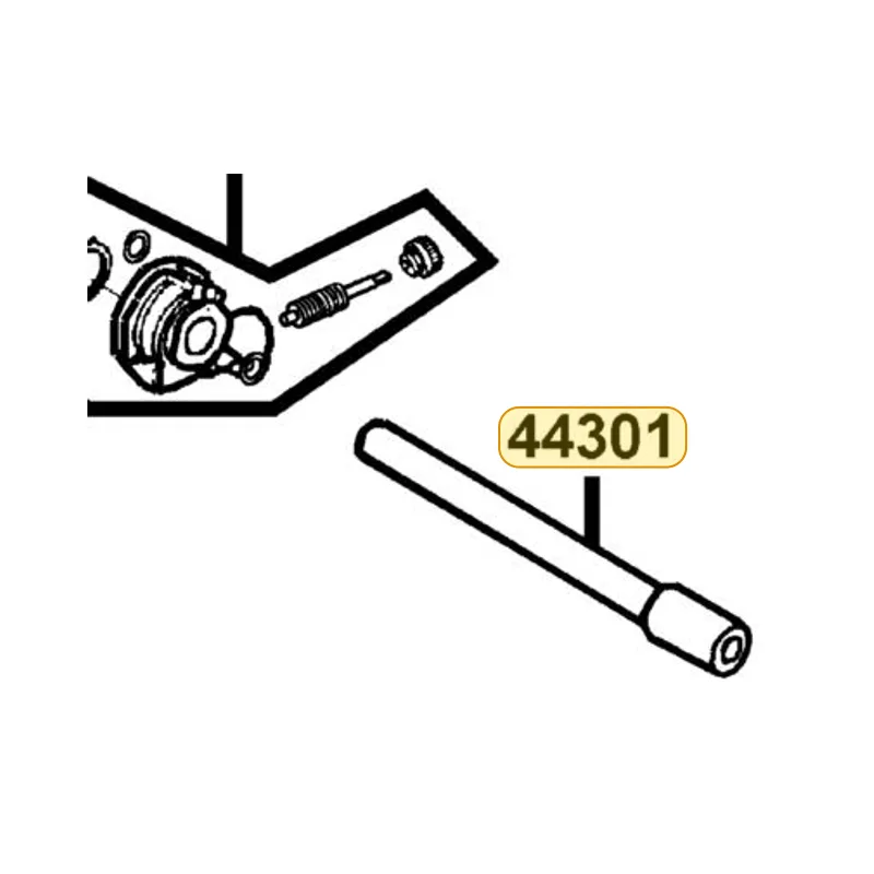 44301-KED9-900 AXLE FR WHEEL M20*207.7MM — diagram cutout