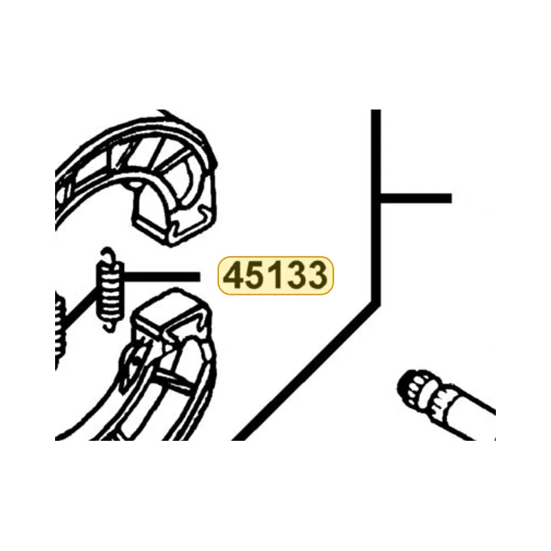 45133-KED9-900 SPG RR BRK SHOE — diagram cutout