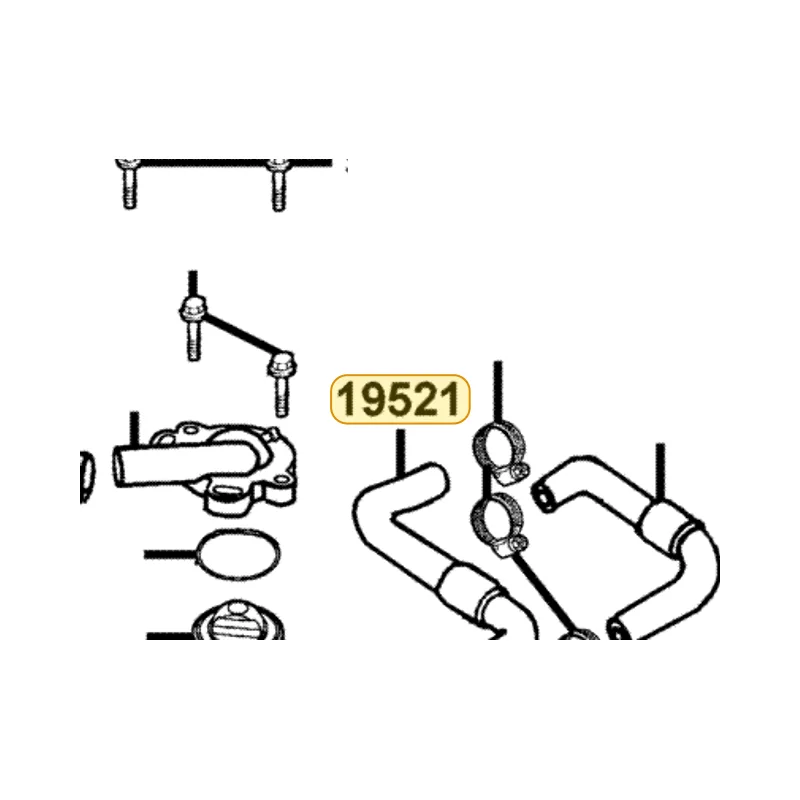 19521-KED9-900 WATER HOSE A — diagram cutout