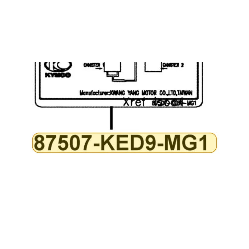87507-KED9-MG1-T01 MARK OF CANISTER L/O — diagram cutout