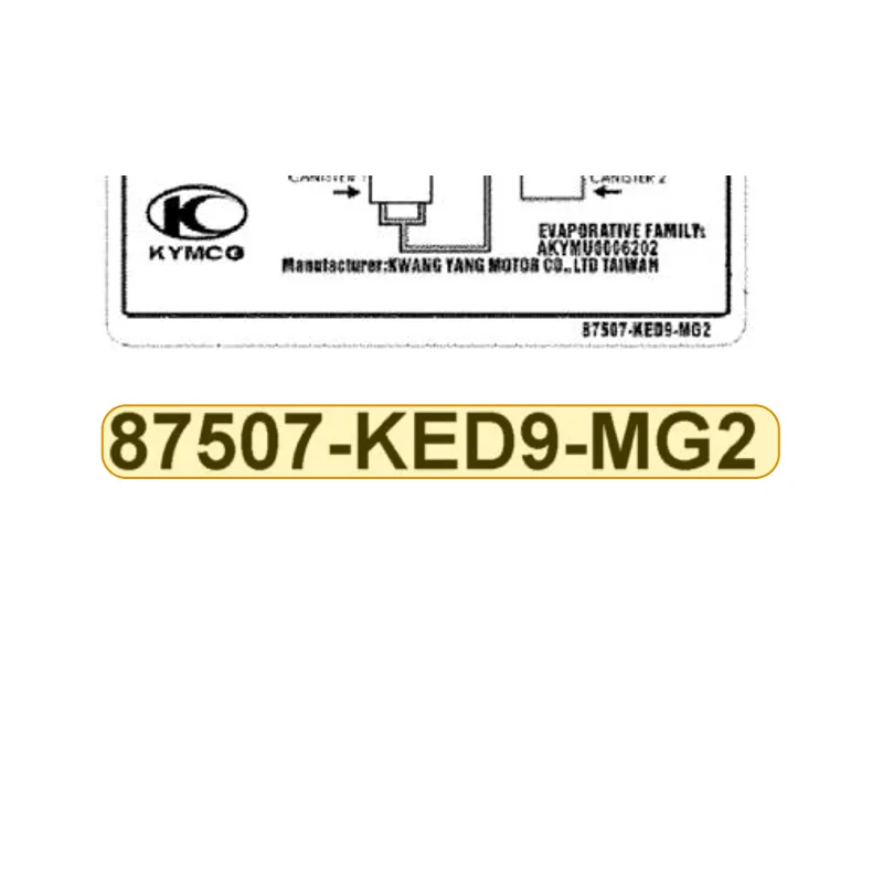 87507-KED9-MG2-T01 MARK OF CANISTER L/O — diagram cutout