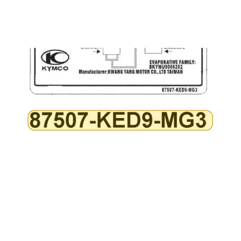 87507-KED9-MG3-T01 MARK OF CANISTER L/O — diagram cutout