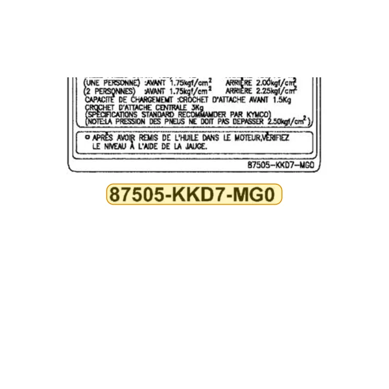 87505-KKD7-MG0-T01 LABEL TIRE — diagram cutout