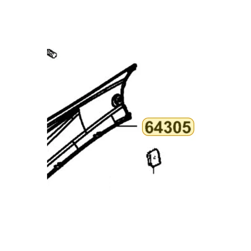 64305-LBD5-E00-YFP SKIRT R SIDE (Orange) — diagram cutout