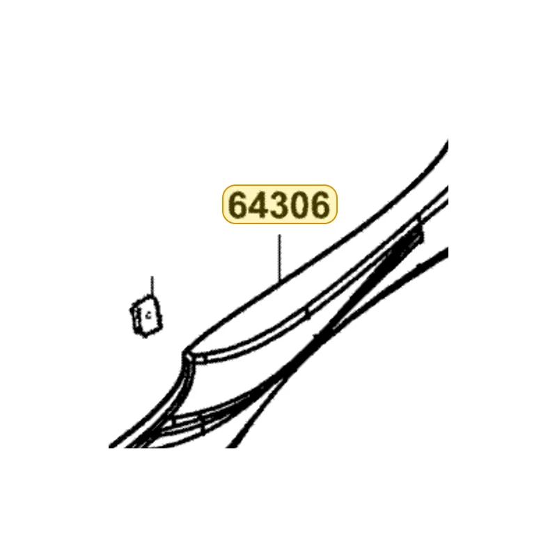 64306-LBD5-E00-R6P SKIRT L SIDE (Red) — diagram cutout