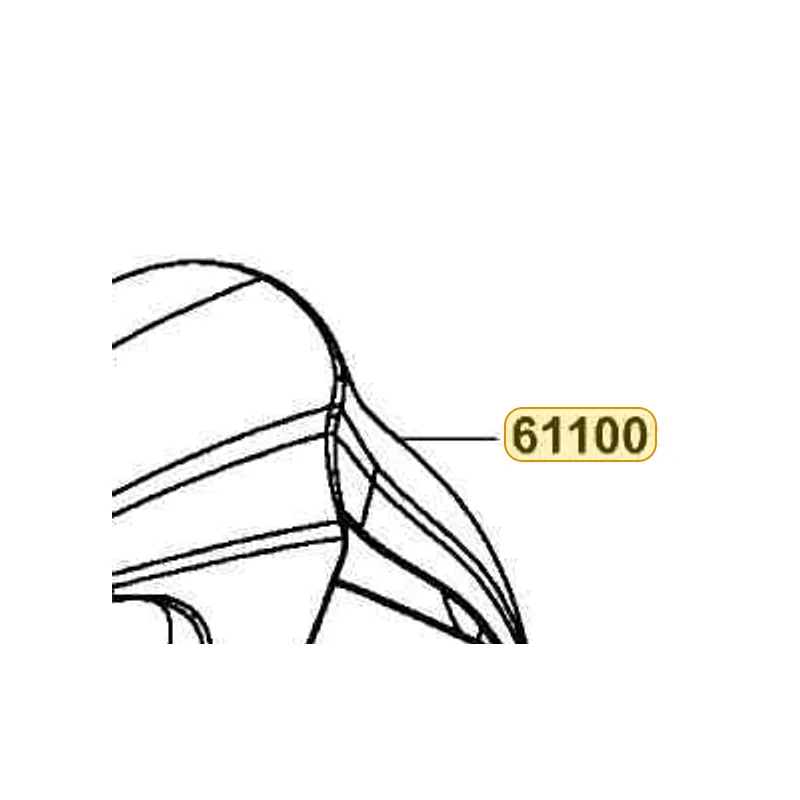 61100-LBD5-E00-G9P FENDER FR (Green) — diagram cutout