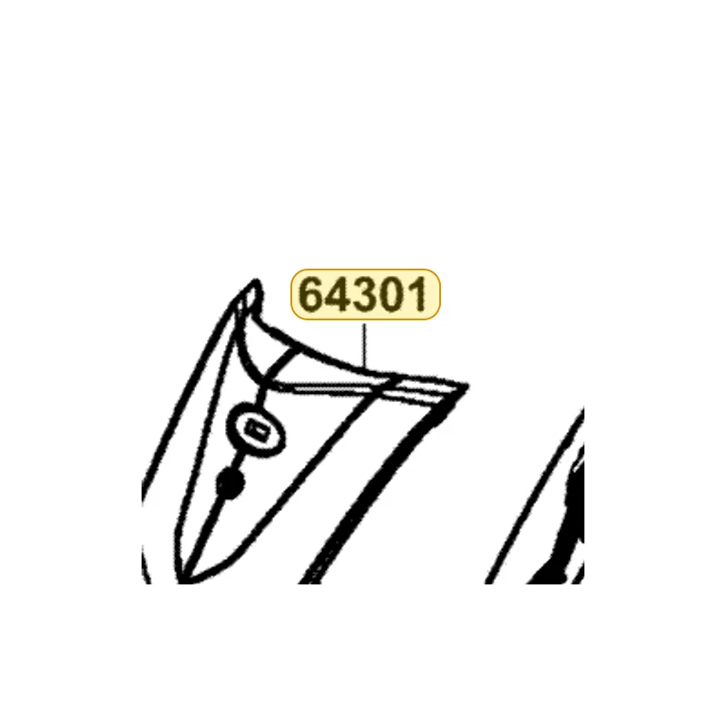 64301-LBD5-E00-NFP COVER FRONT (Dark Gray Metallic) — diagram cutout