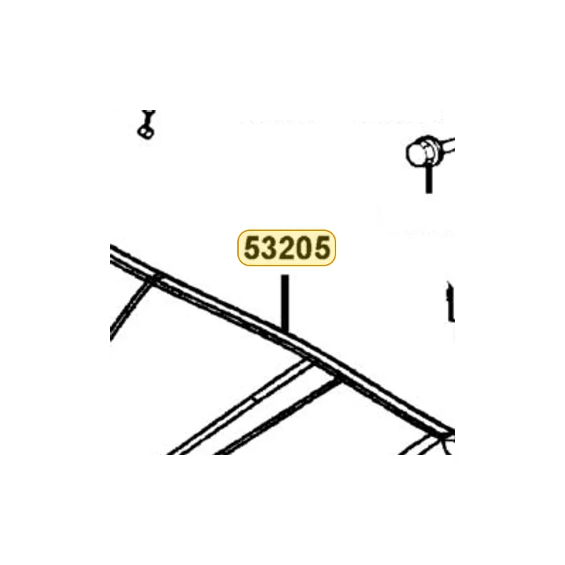 53205-LBD5-M30-YFP COVER HANDLE FR (Orange) — diagram cutout