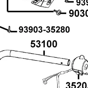 53100-ABD2-E00 HANDLE PIPE COMP. — diagram cutout
