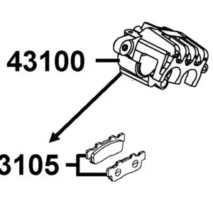43100-LGE5-C01-NEA CALIPER ASSY???ARR — diagram cutout