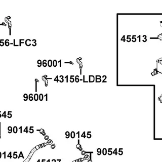 43156-LDB2-C00 CLAMPER HOSE RR — diagram cutout