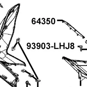 64350-ABD2-C00-N1R "MAT ,R LEG SHIELD" — diagram cutout