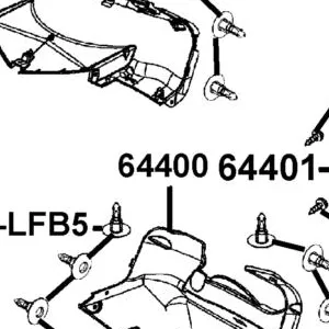 64400-ABD2-C00-N1R "COWL, UNDER" — diagram cutout